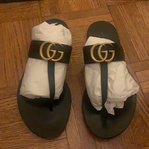 COPY - Authentic Gucci Marmont Leather Thong Sandals